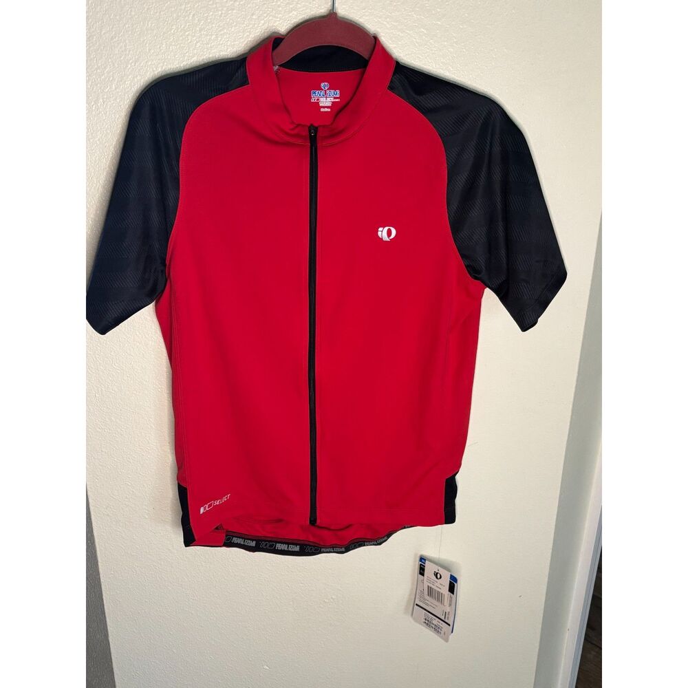 NWT Mens Pearl Izumi Select Attack Cycling Jersey UPF 50 Red Black Medium M